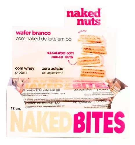 Naked Wafer Leite Em Pó C Chocolate Branco cx c 12un de 26g cada