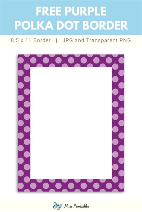 Purple Polka Dot Border | Polka dots, Dots, Polka