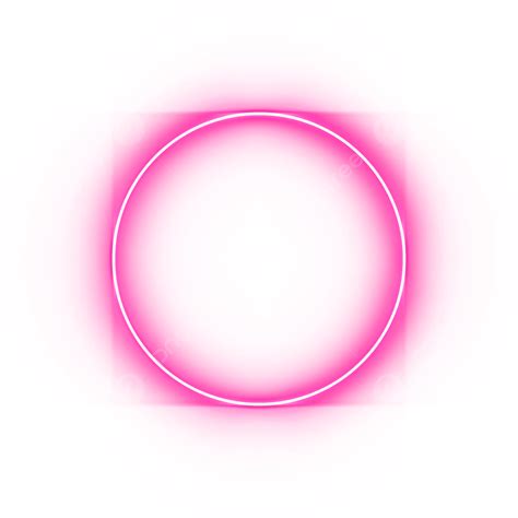 Pink Neon Border Circle Frame Neon Neon Border Border PNG