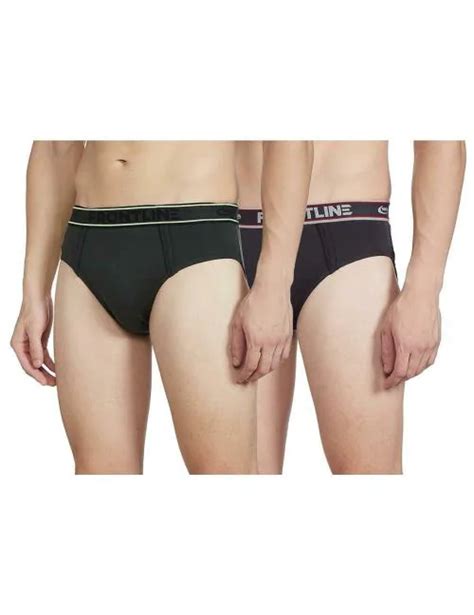 Buy Rupa Men Charcoal And Navy Cotton Brief Pack Of 2 Online At Best