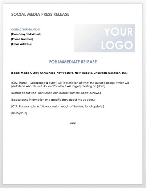 Free Press Release Templates Smartsheet