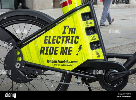 A Dockless Freebike Part Of An Electric Bike Sharing Scheme On A