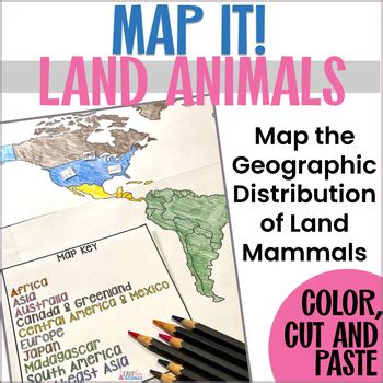 Mapping Project Map Land Animals (Mammals) by EasyFunScience | TPT