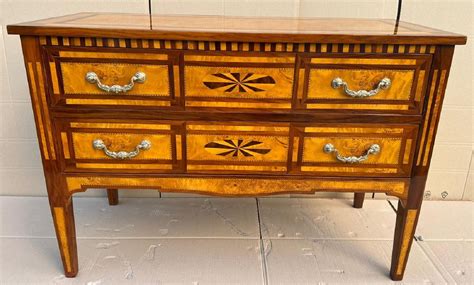 Casa Padrino Biedermeier Chest Of Drawers With 2 Drawers Brown