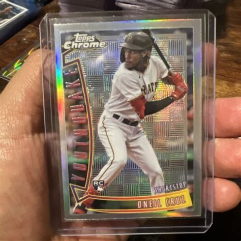 Topps Chrome Sonic Oneil Cruz Youthquake Pittsburgh Pirates Yq Rc