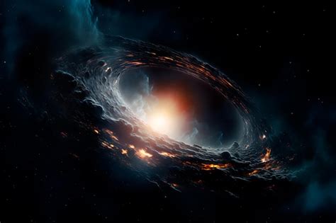 Premium Ai Image A Supermassive Black Hole At The Centre Of A Galaxy