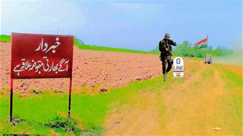 Pak India Border Zero Line Pakistan Last Village Shakargarh Punjab