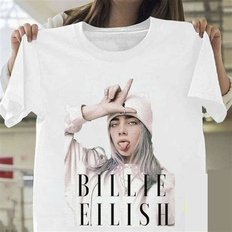 แท้จริงbillie Eilish T Shirt Harajuku Fans White Men Camiseta Mujer Hot