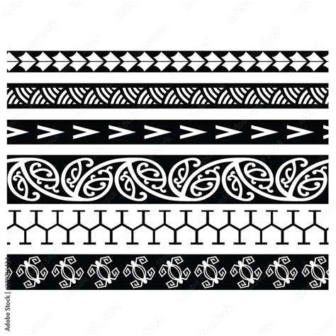 tribal pattern tattoo, aboriginal samoan band, maori seamless bracelets ...