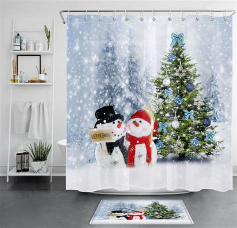 Create A Winter Wonderland In Your Bathroom With Snowman And Christmas