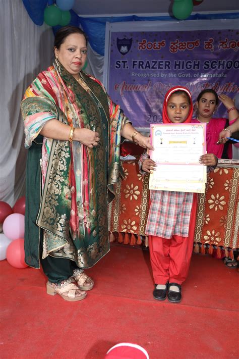 Prize Distribution Welcome To St Frazer High School Bangalore