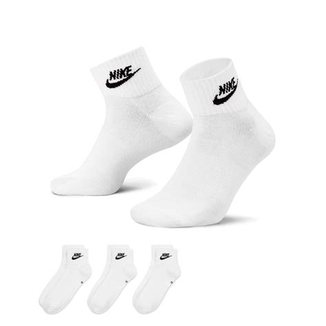 Nike Everyday Essential Ankle Socks 3 Pairs White Black Park Access