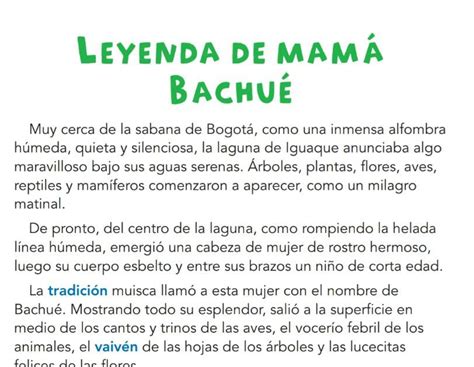 Biblioteca Escolar I E Progresar COMPRENSIÓN LECTORA LEYENDA DE MAMÁ