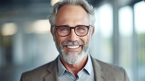 Premium AI Image Portrait Of Successful Mature Businessman