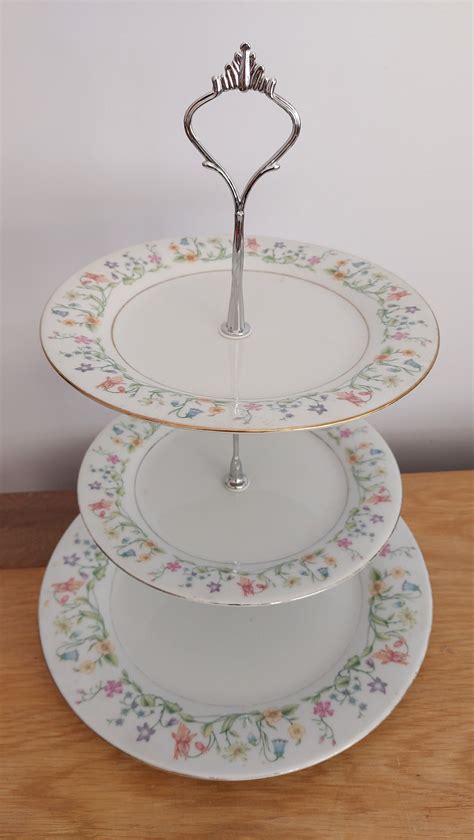 Unique Vintage 3 Tier Afternoon Tea Cake Stand For Tea Room T Wedding Birthday Cafe