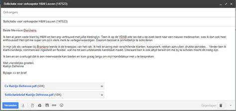 Solliciteren Via E Mail VDAB