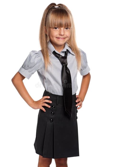 Jeune Fille Dans Luniforme Scolaire Image Stock Image Du Amusement