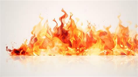 Premium AI Image | yellow flames isolated on white background