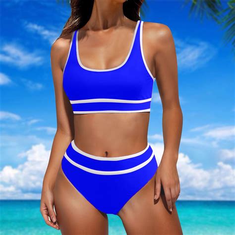 Seaopen Bikini Sets For Women High Waisted Two Piece Bathing Suit