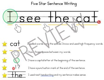 Five Star Writing Rubric By Hello Happy Learners Tpt