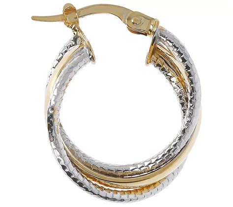 Italian Gold 34 Polished Twisted Hoop Earrings 14k Gold