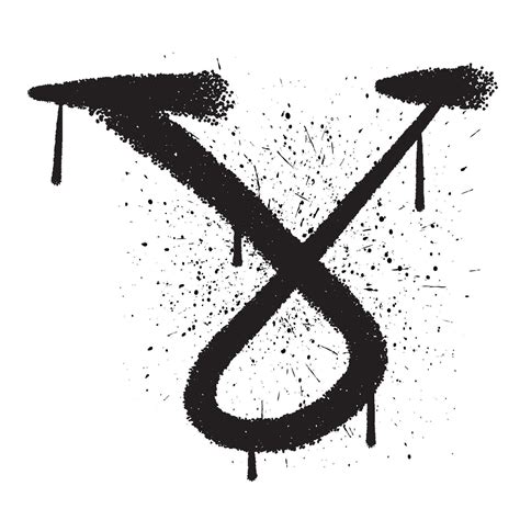 Vector graffiti spray paint gamma sign isolated vector illustration ...