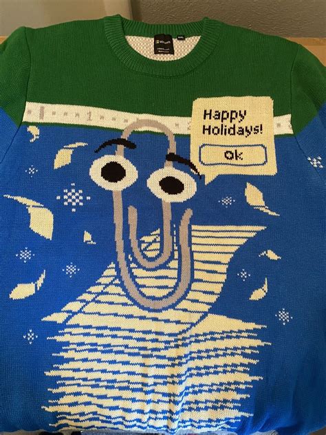 New Ugly Christmas Microsoft Windows Clippy Sweater Office Xmas Halloween Ebay