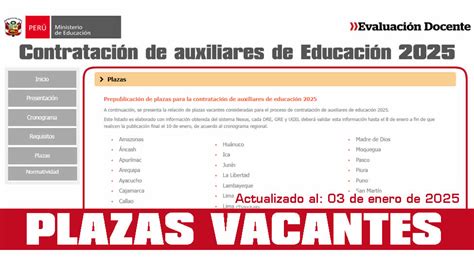 Plazas Vacantes Para La Contrataci N De Auxiliares De Educaci N