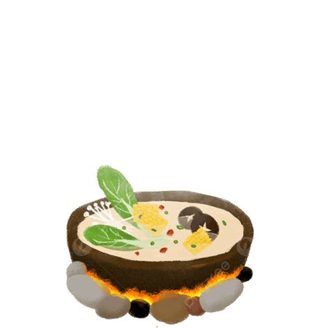 Hot Pot Food Stone Material Pot PNG Transparent Clipart Image And