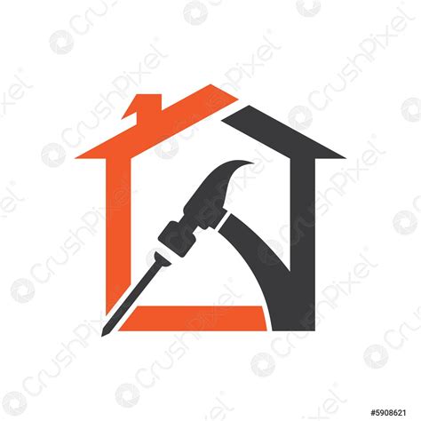 Huis Reparatie Logo Afbeeldingen Illustratie Stock Vector 5908621