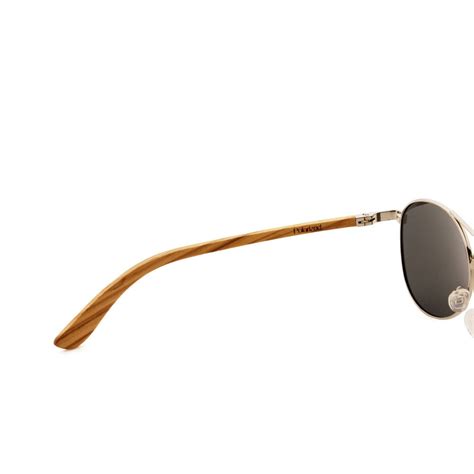 Aviator Sunglasses Polarized Lens Wooden Sunglasses Grey Lens