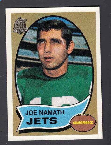 Joe Namath Topps Reprints Card Ebay