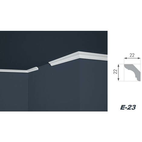 2 Mètres Moulure Stucco XPS stable Marbet 22x22mm E 23