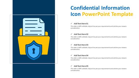 Confidential Information Icon Powerpoint Template Ppt Templates