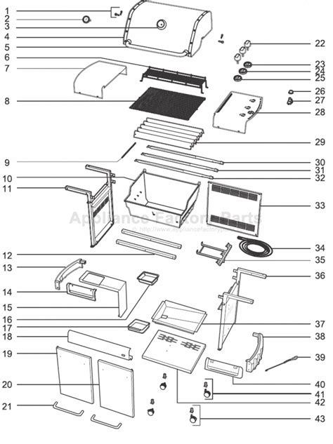 Weber 3841001 Genesis E 310 Np Parts Grills