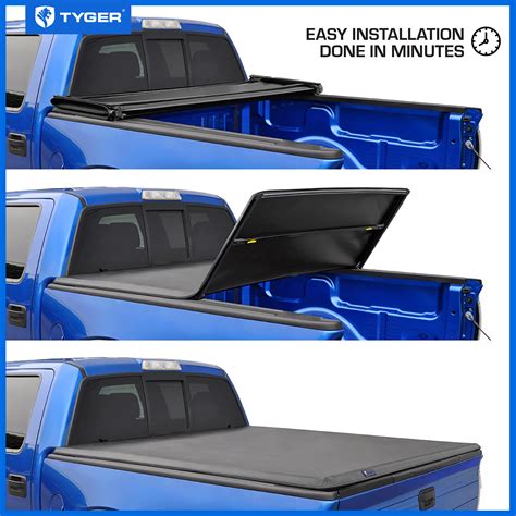 Mua T3 Soft Tri Fold Truck Bed Tonneau Cover Compatible With 2016 2023 Toyota Tacoma 5 Bed