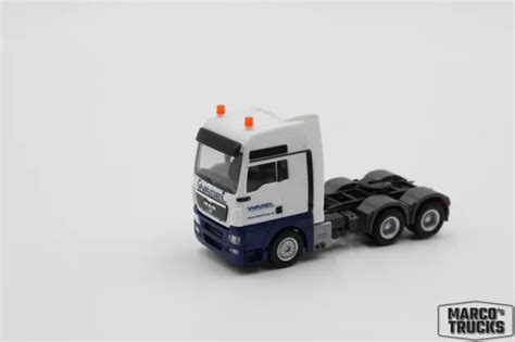 HERPA MAN TGX XXL V8 Zugmaschine 6x4 blau weiß Wasel Krane 1 87