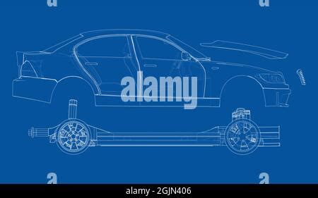 Assembling Electric Car Vector Stock Vector Image Art Alamy