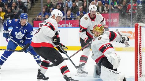 Senators Score Three Times In The Third To Down Maple Leafs 6 3