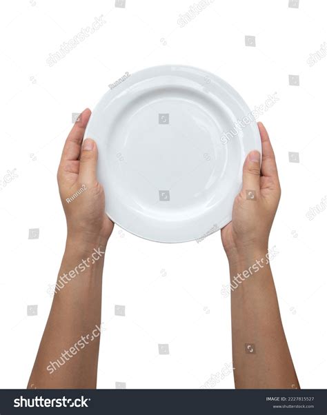 Hand Holding White Plate Top View Photos And Images Shutterstock