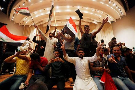 Iraqi Shia Protesters Storm Baghdad Parliament Bbc News