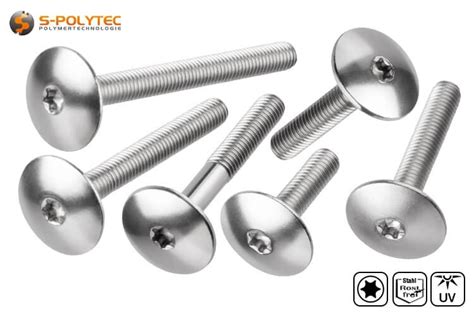 Threaded Balcony Screw M5 Stainless Steel Unpainted