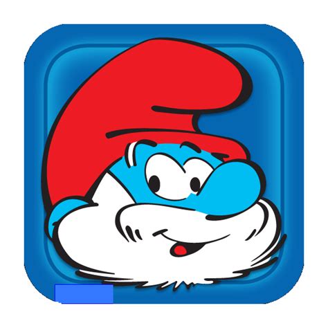 Papa Smurf Icon Square Sticker - Pro Sport Stickers