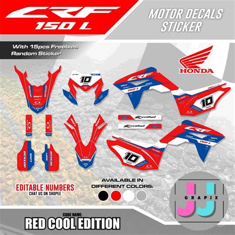 Honda Crf L Full Body Decals Sticker Laminated Glossy Or Matte