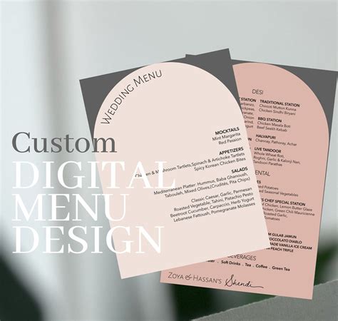 Printable Custom Menu Design - Etsy