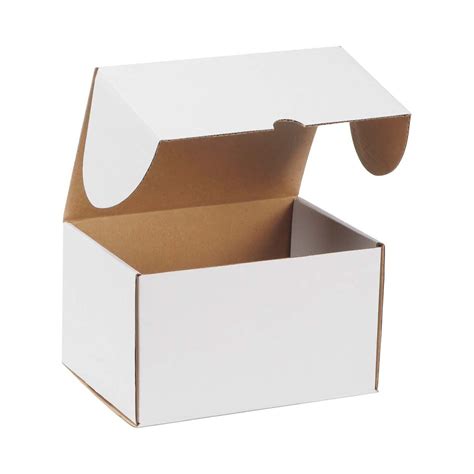 Bagdream 25 Pack Small Moving And Shipping Boxes 6x4x3 Inches White Cardboard Corrugated Mailers