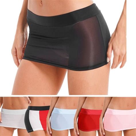 Women S Sheer Ultra Short Skirts See Through Low Waist Micro Mini Skirt Lingerie Ebay