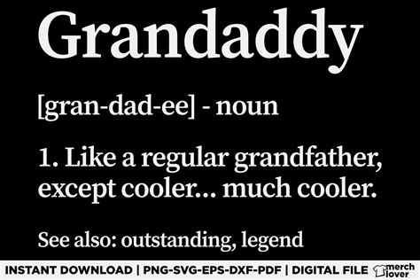 Granddaddy Definition Grandpa T Shirt Graphic By Merch Lover · Creative