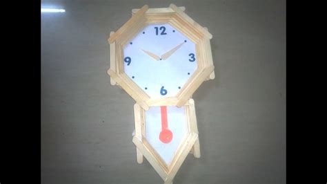 How To Make Pendulum Wall Clock With Ice Cream Sticks Craft School