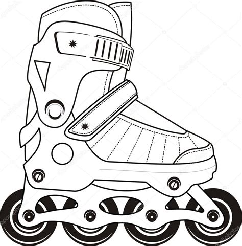 Extreme Sports Roller Skates Contour — Stock Vector © Advrt24 2909067